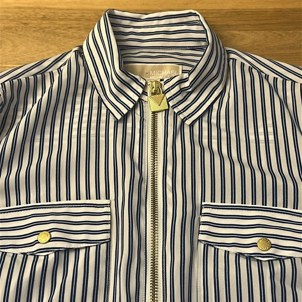 MICHAEL KORS zipper front shirt